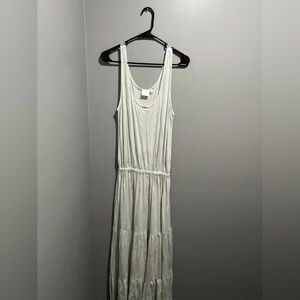 Chic Sleeveless Mint Maxi Dress